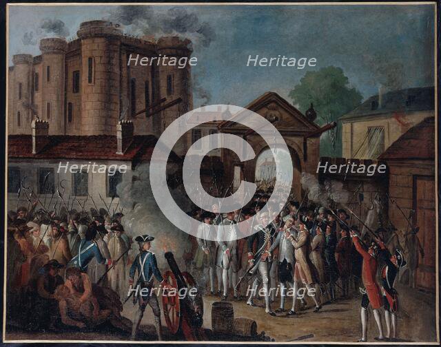 Storming of the Bastille. Arrest of M. de Launay, July 14, 1789. Creator: Unknown.