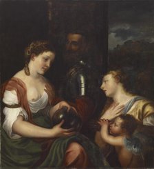 Copy of Titian's "Allegory of Alfonso d'Avalos, Marchese del Vasto", c1833. Creator: Alfred Jacob Miller.