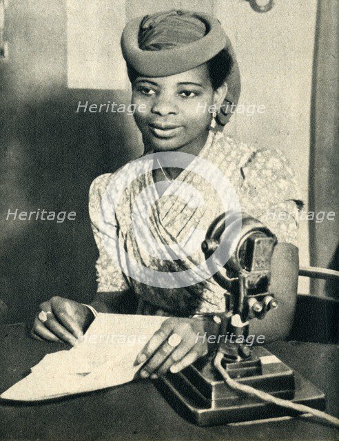'Omoba Adenrele Ademola, daughter of Alake of Abeokuta, Nigeria, calls West Africa', 1942. Creator: Unknown.