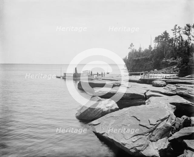 Apostle Islands, L.S. lighthouse landing, Devil's Island, c1898. Creator: Unknown.