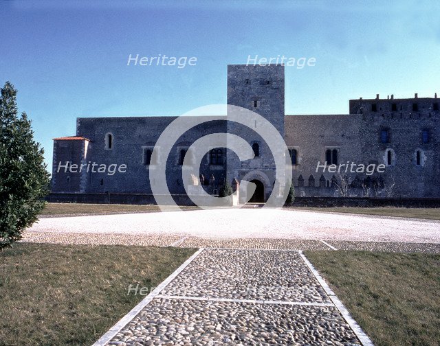 Courtyard of the Palace of the Kings of Majorca in Perpignan.