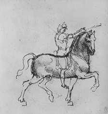 'Study of a Horseman', c1480 (1945). Artist: Leonardo da Vinci.