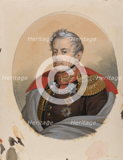 Portrait of Count Pyotr Petrovich Konovnitsyn (1764-1822), Early 1820s. Creator: Hampeln, Carl, von (1794-after 1880).