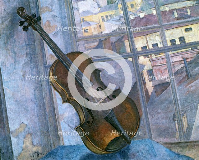 'Still Life With a Violin', 1918. Artist: Kuz'ma Petrov-Vodkin
