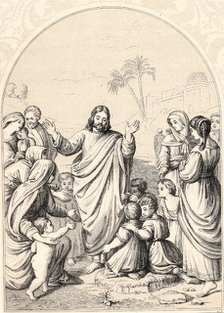 Christ blessing the little children, c1880. Artist: Unknown