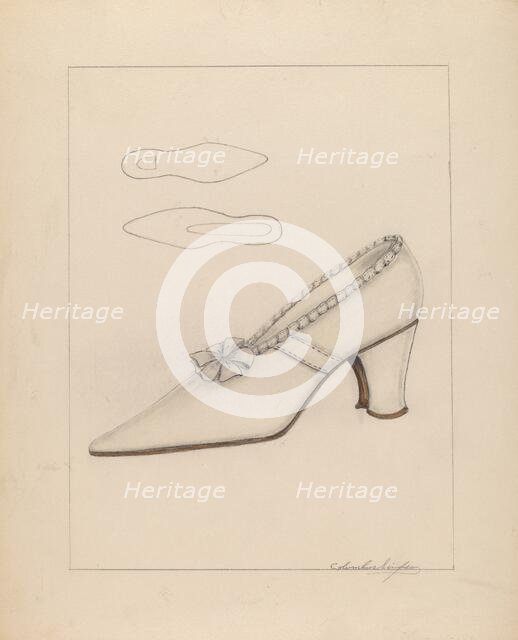 Woman's Shoe, c. 1937. Creator: Columbus Simpson.