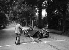 Austin 7 of JG Orford, winner of a premier award at the MCC Torquay Rally, July 1937. Artist: Bill Brunell.