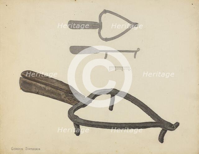 Flat Iron Holder, c. 1938. Creator: Gordon Sanborn.