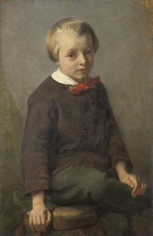 Portrait of a Boy, 1856. Creator: August Allebe.