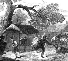 The Ashantee War: fall of a tree in camp, 1874. Creator: Unknown.