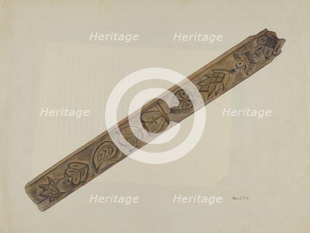 Maple Sugar Mold, c. 1940. Creator: George File.