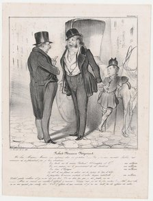 Plate 27: Robert Macaire Négociant, 1838. Creator: Honore Daumier.