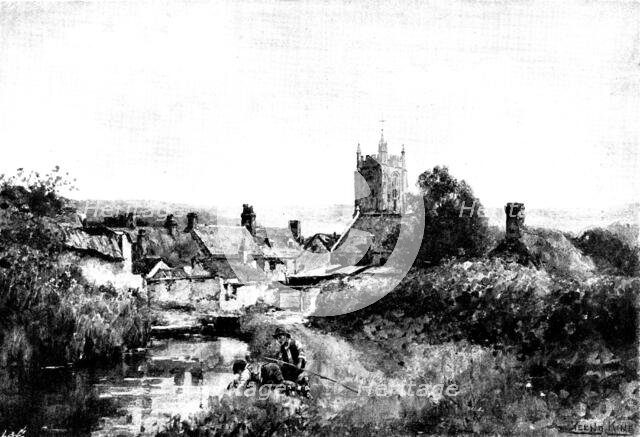 "The Mill-Stream, Cerne Abbas" by Yeend King, R.I., 1895. Creator: Lascelles.