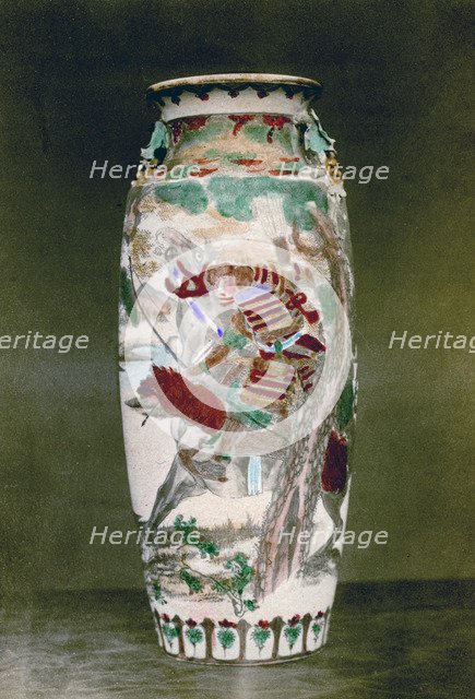 Satsuma vase, Japan, 1882. Artist: Baron Raimund von Stillfried