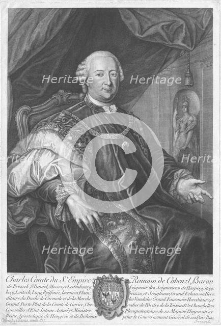 Portrait of Johann Karl Philipp Graf von Cobenzl (1712-1770). Creator: Anonymous.