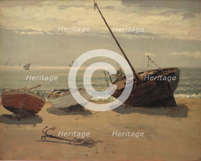 Boats on the beach. Skagen, 1855-1913.
 Creator: Wilhelm Xylander.