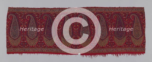 Shawl Border (Pallu), Kashmir, c. 1820. Creator: Unknown.