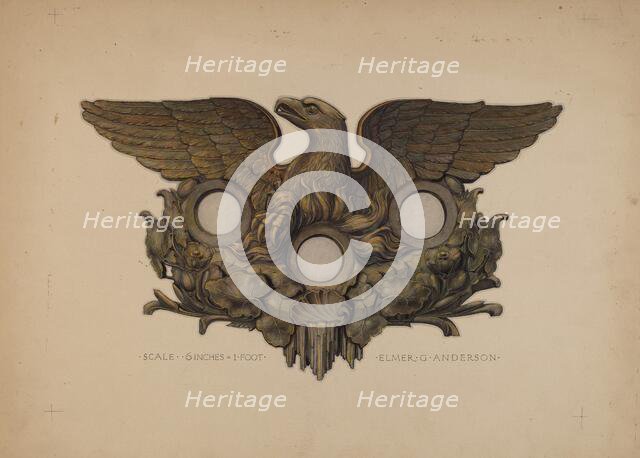 Hose Holder for Hand Engine, c. 1937. Creator: Elmer G Anderson.