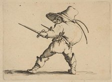 Le Duelliste a L'Épée et au Poignard (The Duelist with a Sword and Daggar), from Varie ..., 1616-22. Creator: Jacques Callot.
