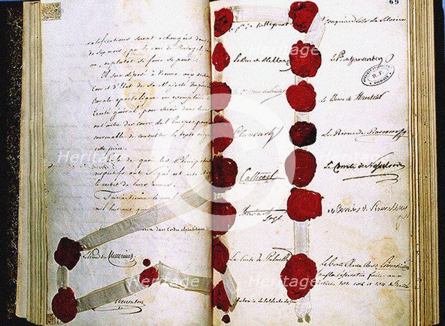 The Final Act of the Congress of Vienna, 9 June 1815. Artist: Historical Document 