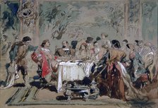 'Banquet at Lucentio's house', 1859. Artist: Sir John Gilbert