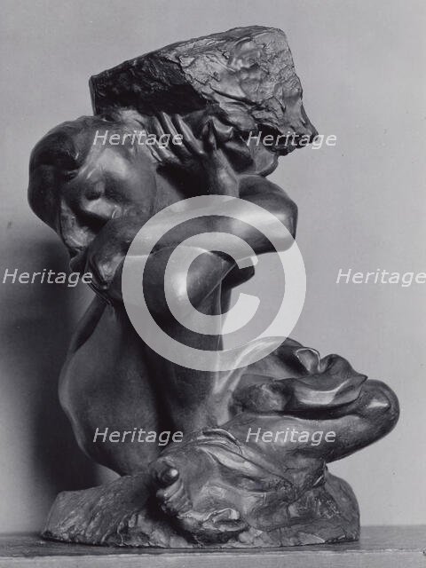 The Fallen Caryatid Carrying Her Stone, Modeled 1881-82, cast 1902/24. Creator: Auguste Rodin.