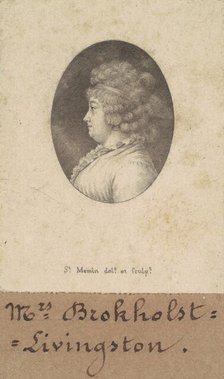 Catherine Keteltas Livingston, 1797-1798. Creator: Charles Balthazar Julien Févret de Saint-Mémin.