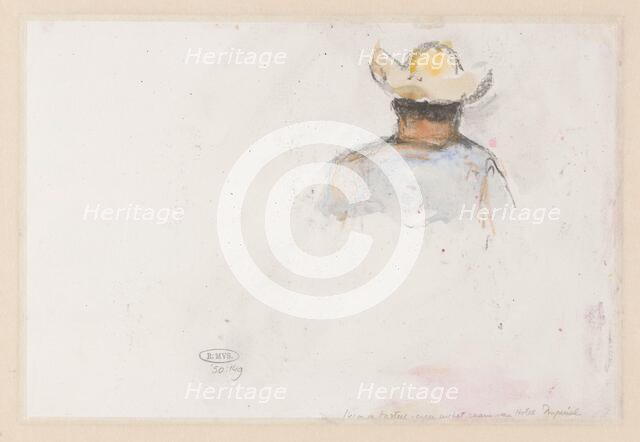 Figure study of a man in a hat, 1902. Creator: Carel Nicolaas Storm.