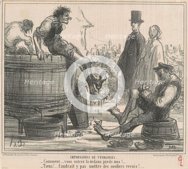 Impressions de vendages, 19th century. Creator: Honore Daumier.