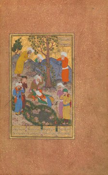 Shaikh San'an and the Christian Maiden, Folio 22v from a Mantiq al-Tair (Language of the Birds),c160 Creator: Unknown.