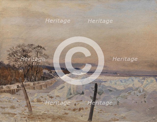 Ice Pack near Taarbæk, North of Copenhagen, 1853. Creator: Vilhelm Kyhn.