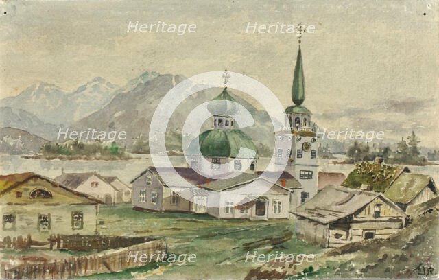 Rear View of Greek Church, Sitka, 1888. Creator: Theodore J. Richardson.