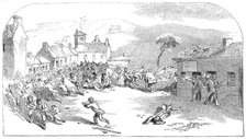 The conflict at Ballinhassig - sketched by Mr. Mahony, Cork, 1845. Creator: Smyth.