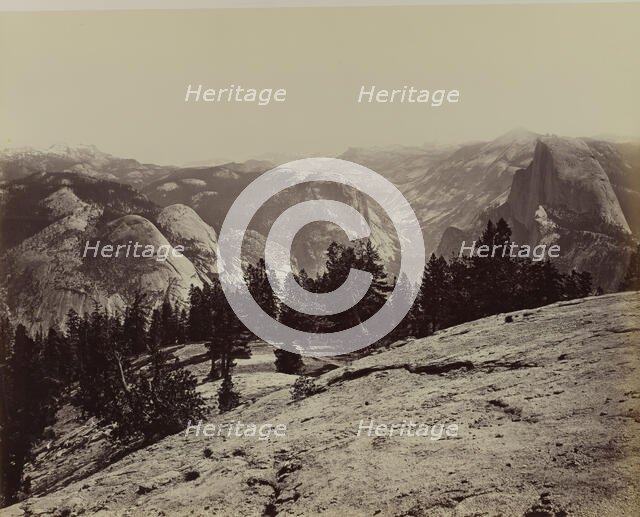 The Domes from Sentinel Dome, 1866. Creator: Carleton Emmons Watkins.