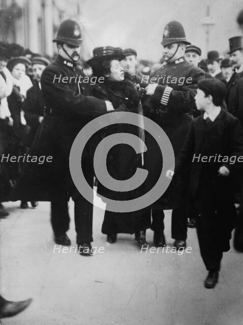 London - arrest of a suffragette, between c1910 and c1915. Creator: Bain News Service.