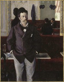 Dans un café, 1880. Creator: Caillebotte, Gustave (1848-1894).