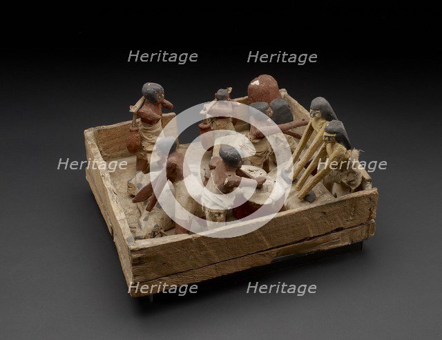 Model showing baking, brewing and butchering activities, XIIth Dynasty (c1940 BC-c1755 BC). Artist: Unknown.