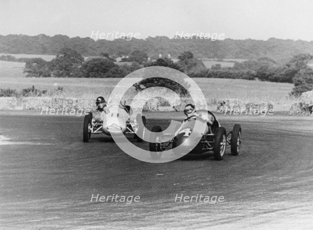 Don Parker and Peter Collins, Silverstone, 1949. Artist: Unknown