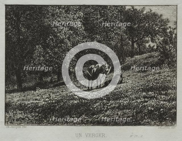 An Orchard. Creator: Charles-Émile Jacque (French, 1813-1894).