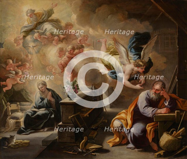 The Dream of St Joseph, about 1700. Creator: Luca Giordano.