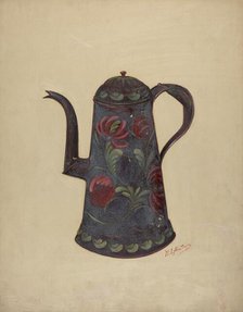 Toleware Coffee Pot, c. 1936. Creator: William L Antrim.