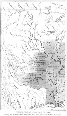 United States Indian frontier, 1840 (1841).Artist: Tofswill and Myers