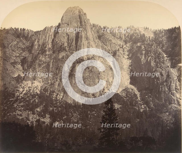 Sentinel. Front View: 3270 Feet., 1861. Creator: Carleton Emmons Watkins.