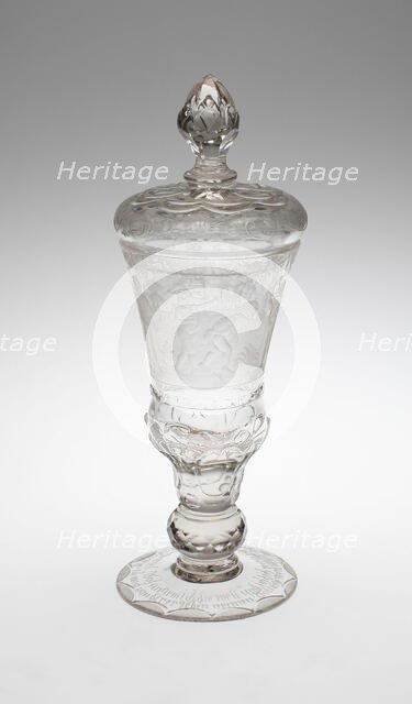 Covered Goblet (Pokal) with Musicians, Silesia, 1730/40. Creator: Unknown.