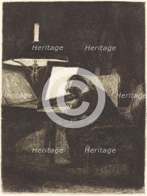 The Printmaker (Le Graveur), 1861. Creator: Francois Bonvin.