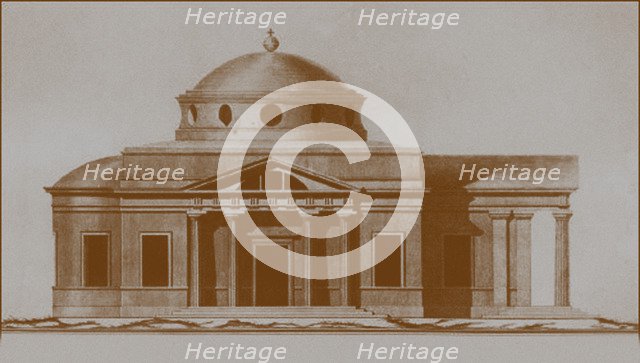 Projest of the Cathedral of St Joseph in Mogilev, c. 1780. Artist: Lvov, Nikolai Alexandrovich (1751-1803)