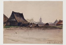 View of Deventer Taken from the Outskirts, 1870. Creator: Carel Nicolaas Storm.