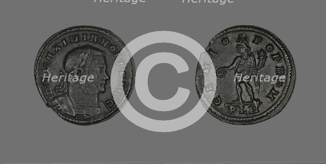 Coin Portraying Emperor Galerius Maximianus, (305 ?). Creator: Unknown.