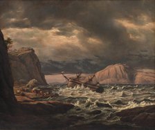 A Shipwreck on the Coast of Norway;A Shipwreck on the Coast Near Bergen, 1831-1832. Creator: Johan Christian Dahl.
