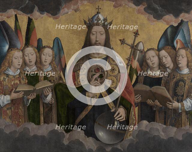 God the Father with Singing Angels, Between 1483 and 1494. Creator: Memling, Hans (1433/40-1494).